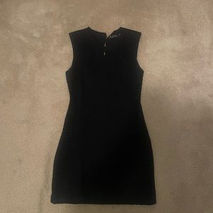 black high neck dress